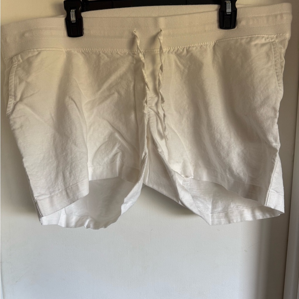 White Drawstring Shorts